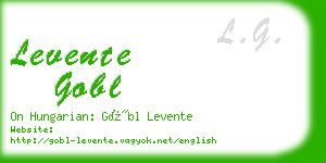 levente gobl business card